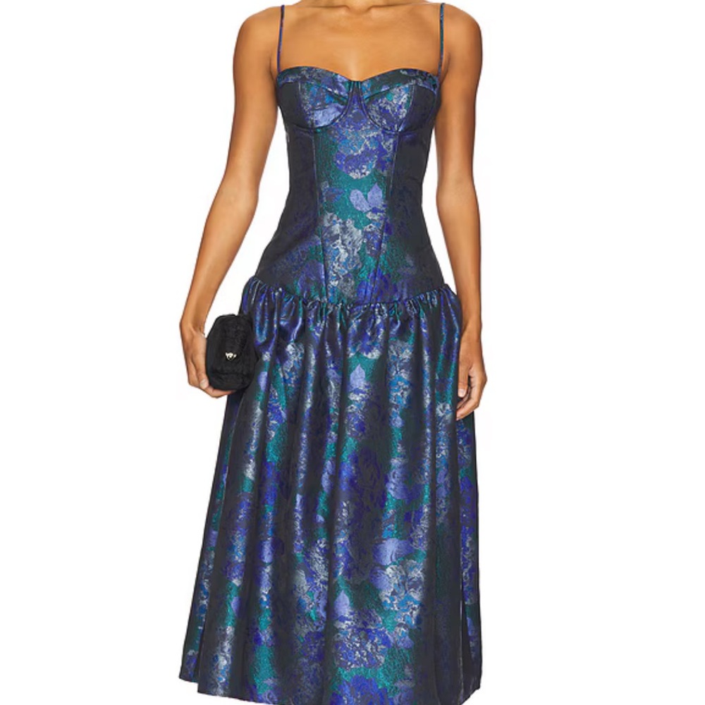 Katie May Shelly Dress in Blue Floral